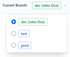 Branch switcher